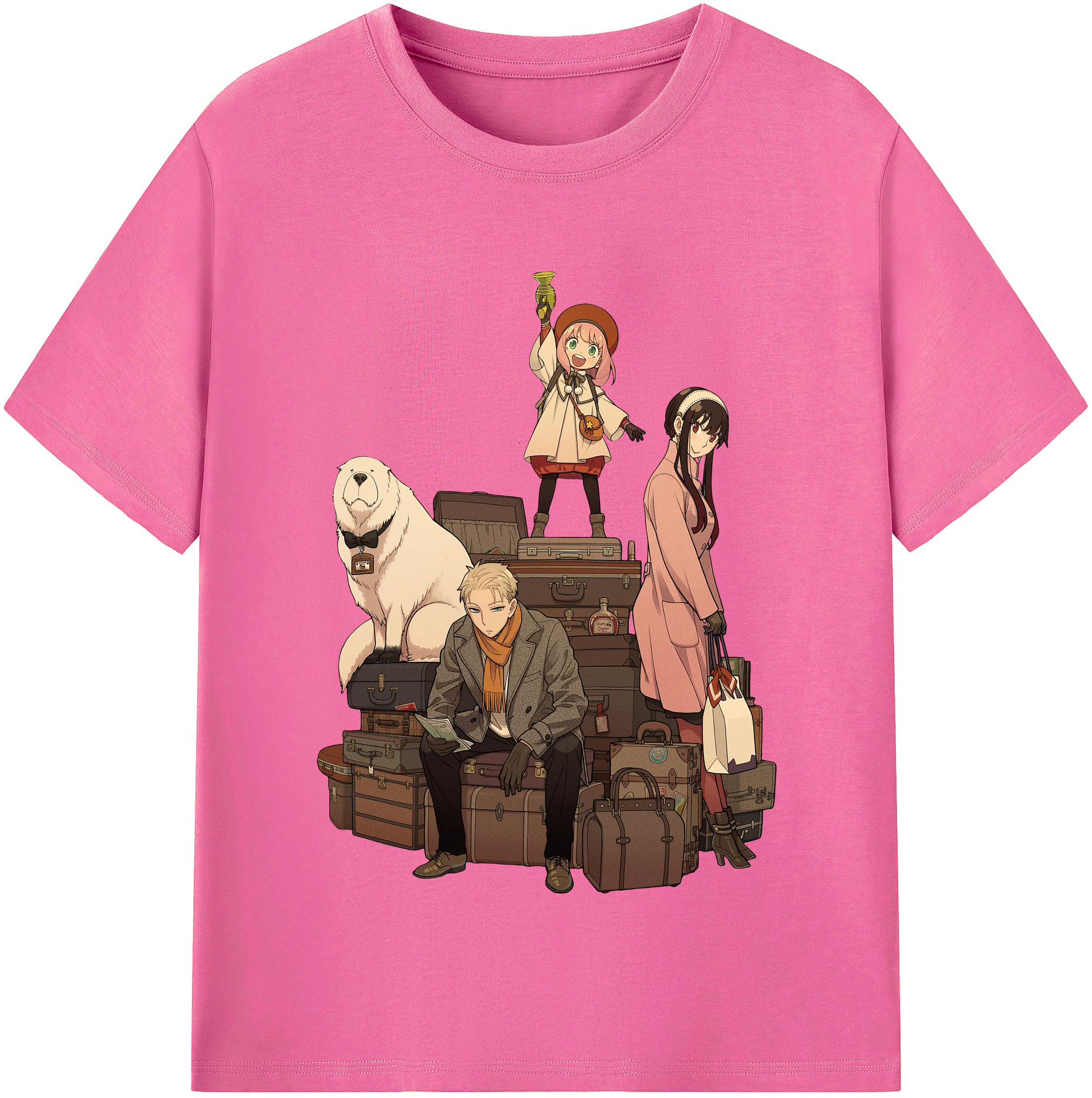 （画像用） SPY×FAMILY间谍家家酒 レディースカジュアルプリントTシャツ（綿100％）